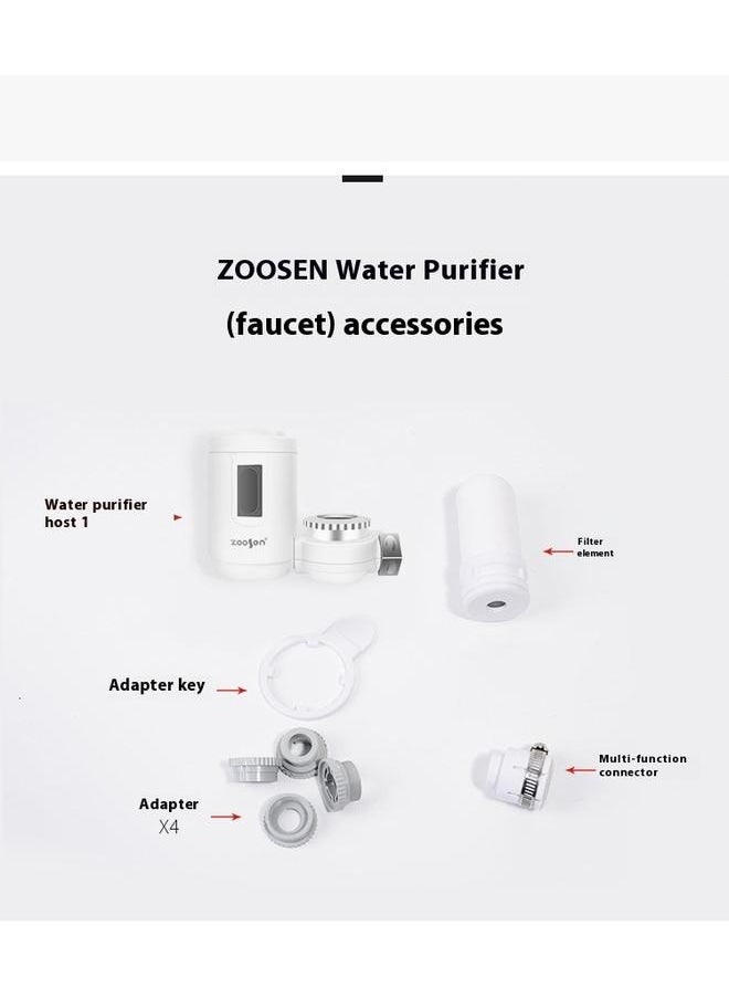 7-Level Dust Removal Tap Faucet Water Purifier White 150*115*65mm