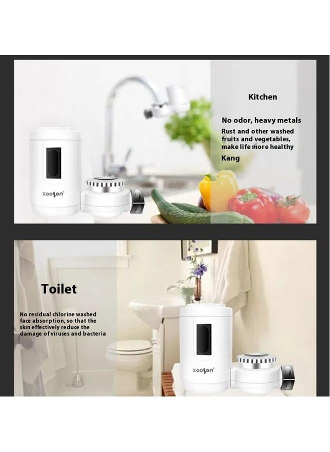 7-Level Dust Removal Tap Faucet Water Purifier White 150*115*65mm