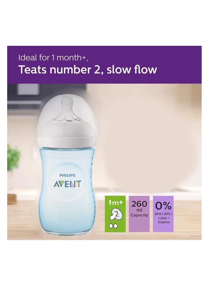 Philips Avent Natural Response 3.0 Blue Feeding Bottle 260ml SCY903/21