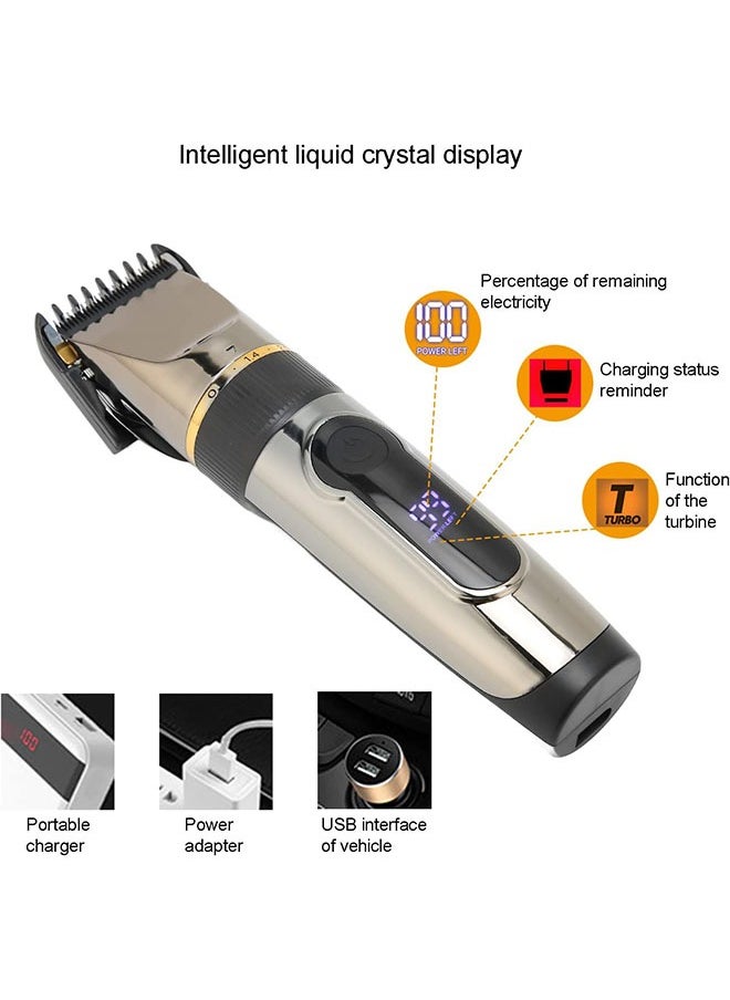 12-Piece Electric Shaving Machine, Professional Adjustable Blade Clipper Set, Rechargeable Haircut Machine Washable