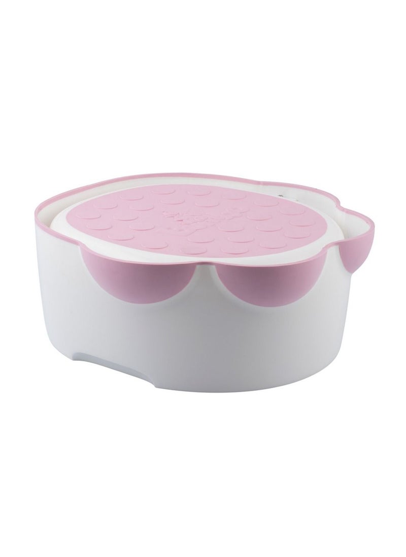 Step ‘n Potty Soft and Comfortable, Non-Slip, Removable Cup & Stow Away Lid, Ideal for toddlers from 18 months ( Cradle Pink )