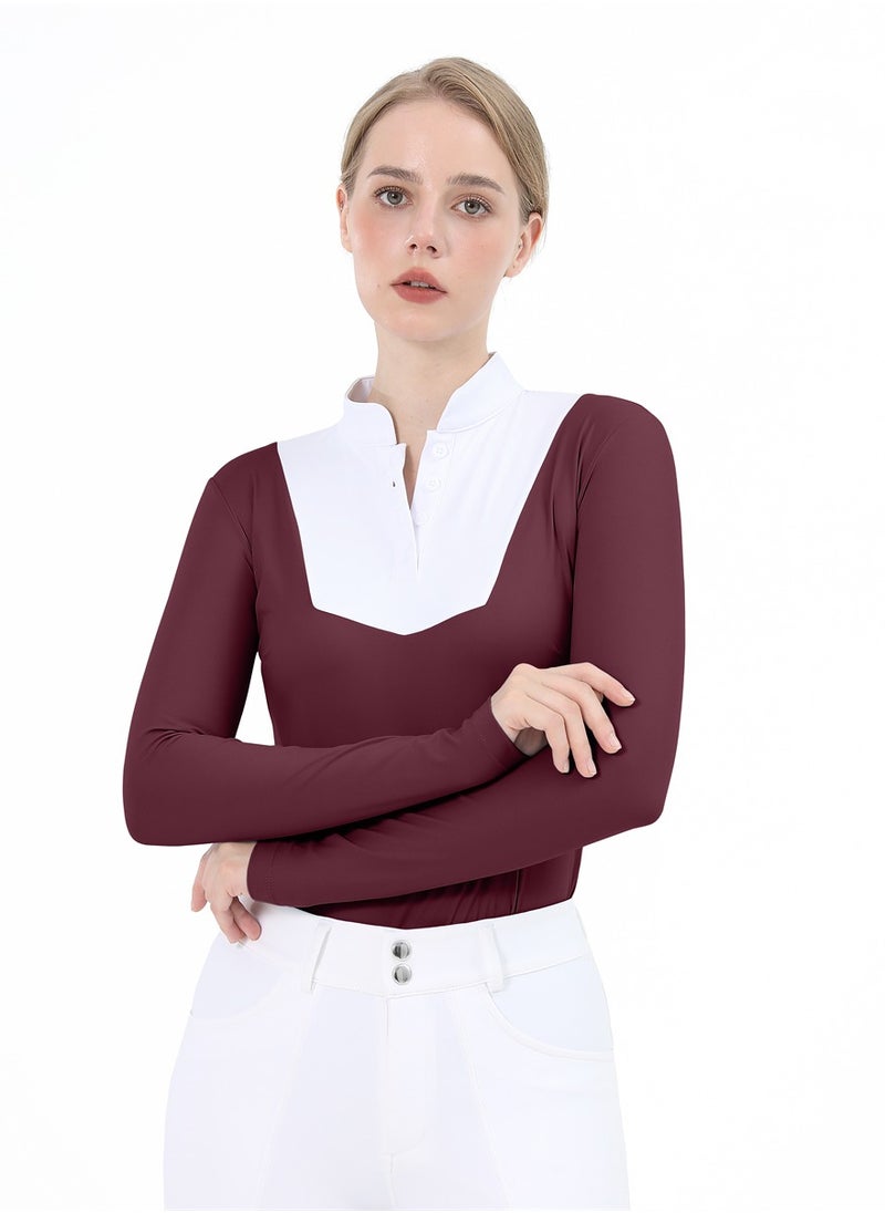 Equestrian Shirts Longsleeve Riding Top Women