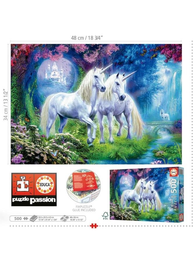 Educa 500 Pieces Unicorn in the Forest Puzzle