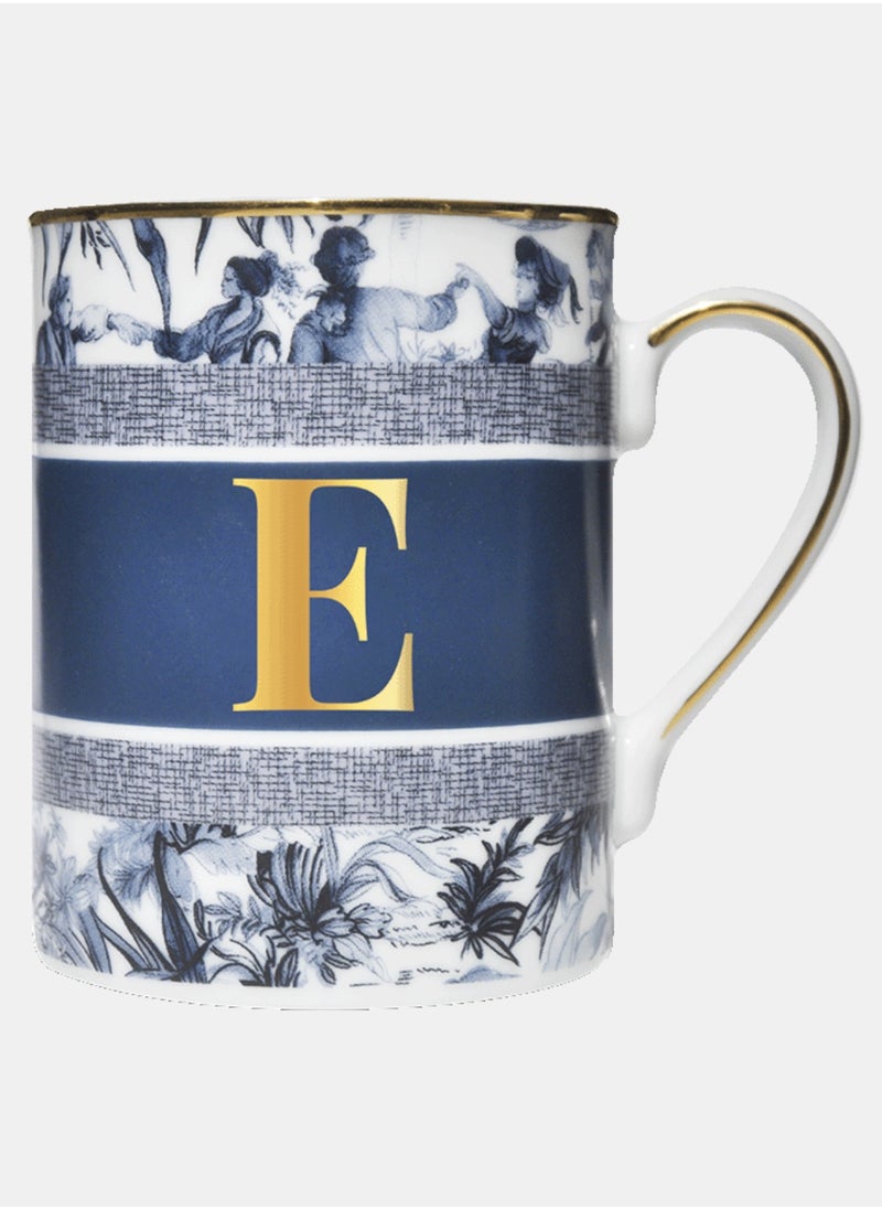 BACI MILANO - MUG - LETTER E - PORCELAIN