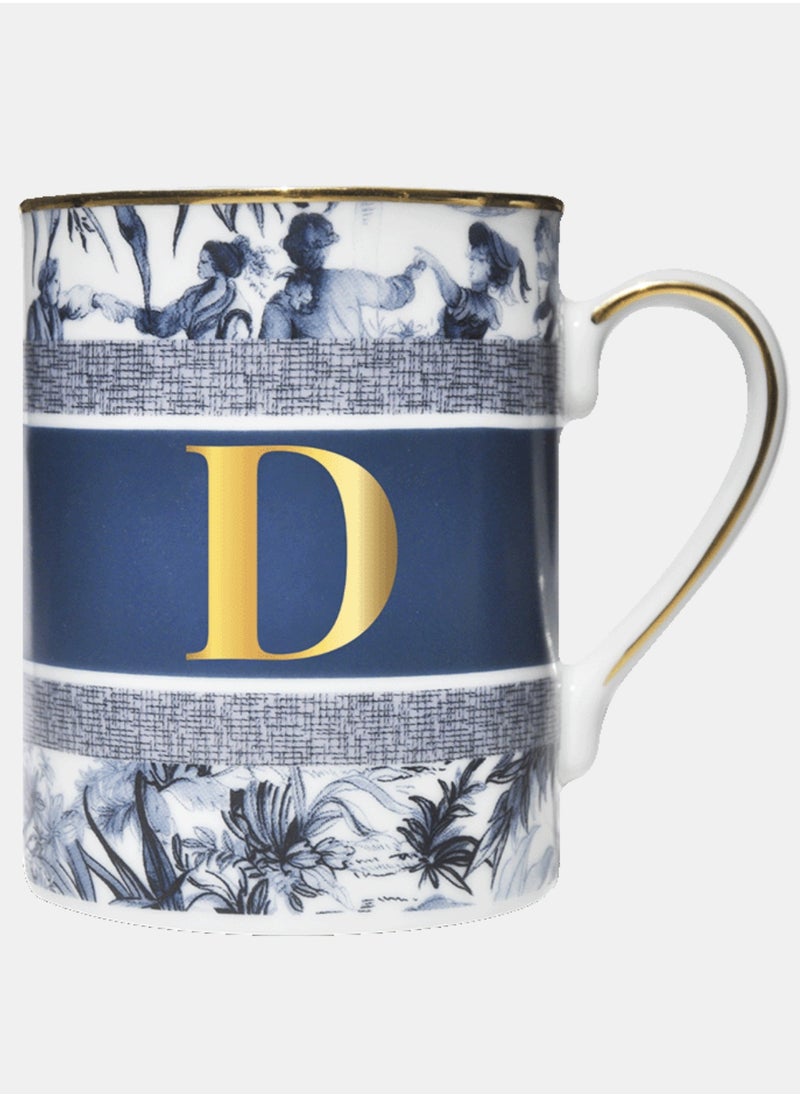 BACI MILANO - MUG - LETTER D - PORCELAIN