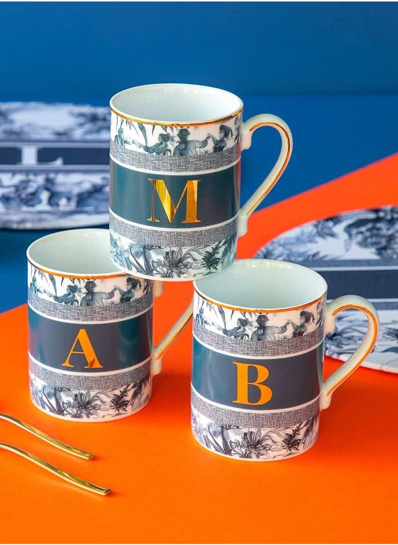 BACI MILANO - MUG - LETTER I - PORCELAIN