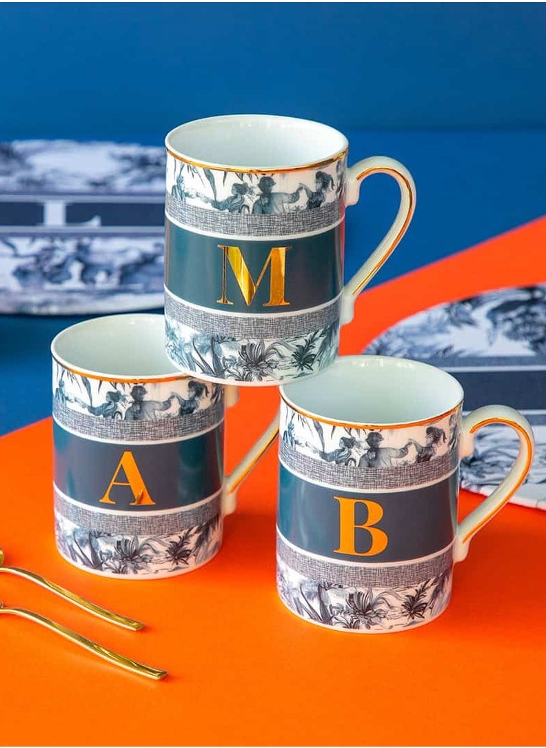 BACI MILANO - MUG - LETTER F - PORCELAIN