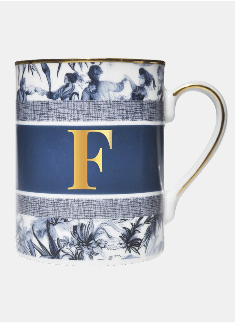 BACI MILANO - MUG - LETTER F - PORCELAIN