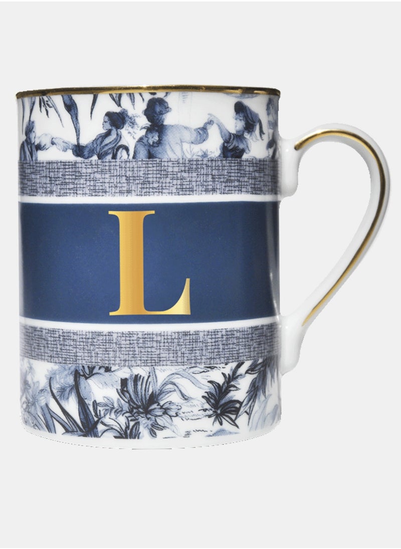 BACI MILANO - MUG - LETTER L - PORCELAIN