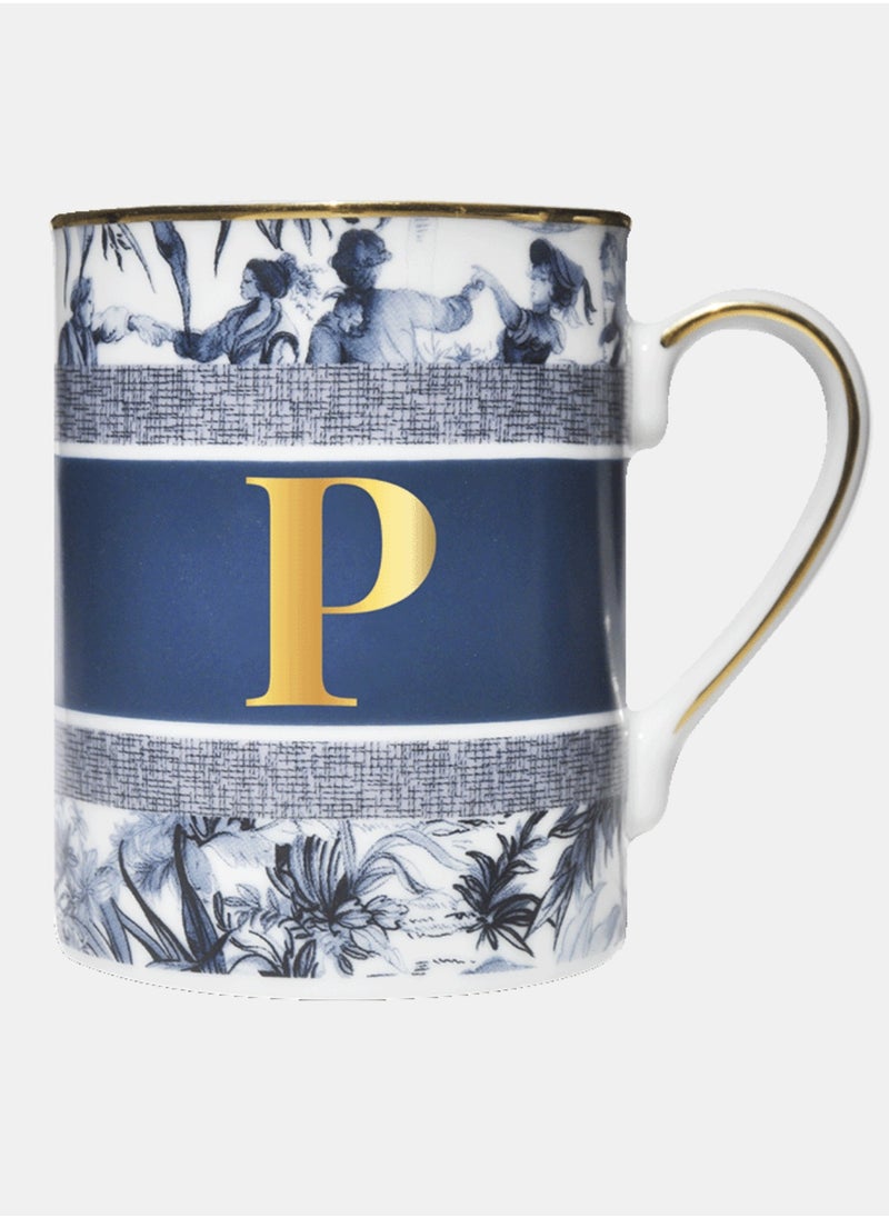 BACI MILANO - MUG - LETTER P - PORCELAIN