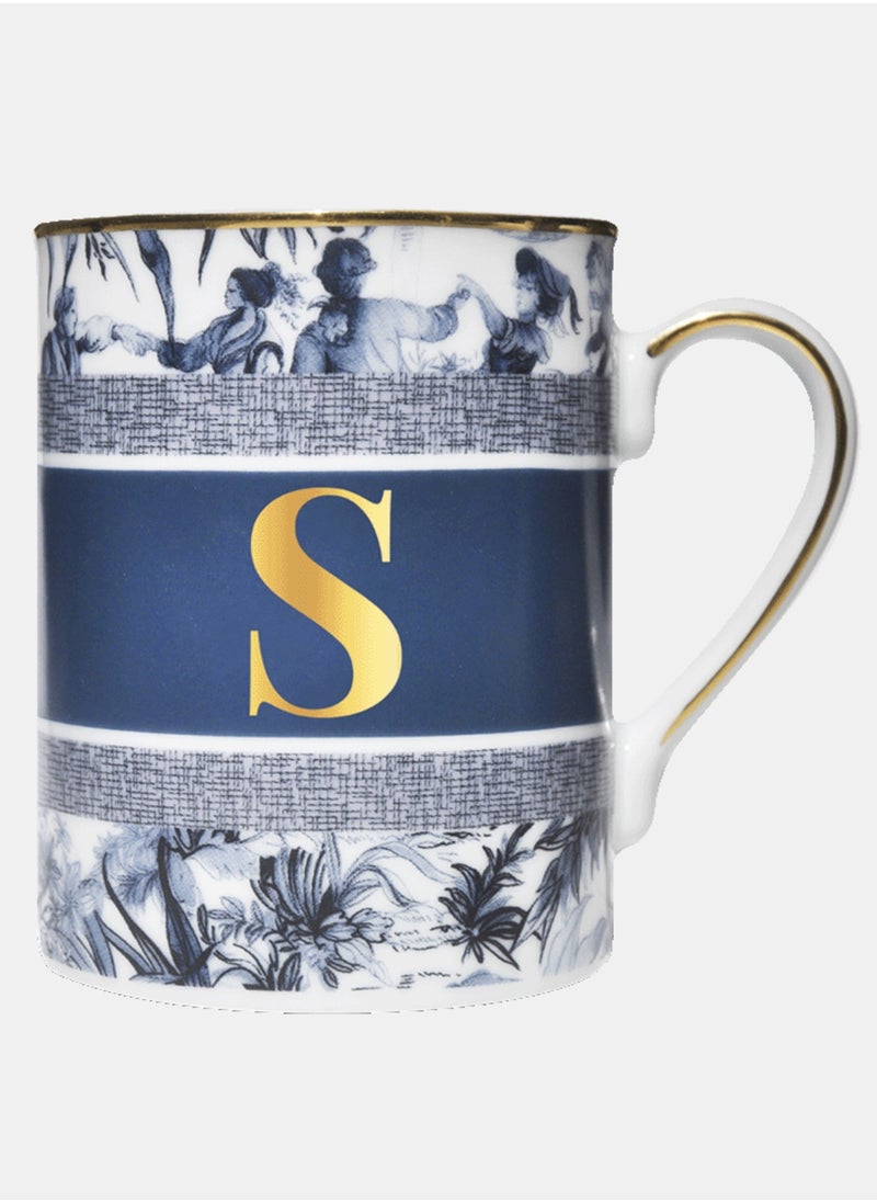 BACI MILANO - MUG - LETTER S - PORCELAIN