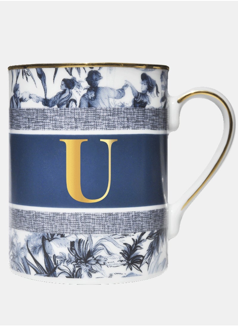 BACI MILANO - MUG - LETTER U - PORCELAIN