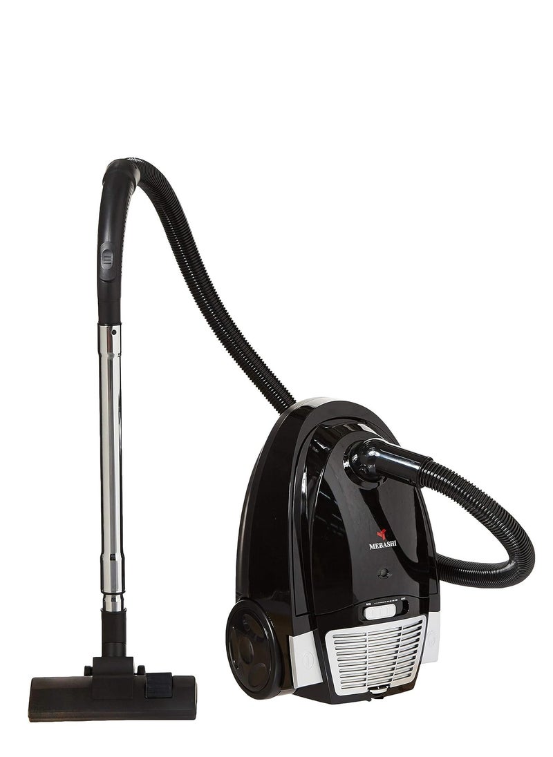 MEBASHI Bagged Vacuum Cleaner with Rollers - Black, Automatic Cord Rewind and Stepless Speed Control(ME-VC2005 4.5L)(2000W)