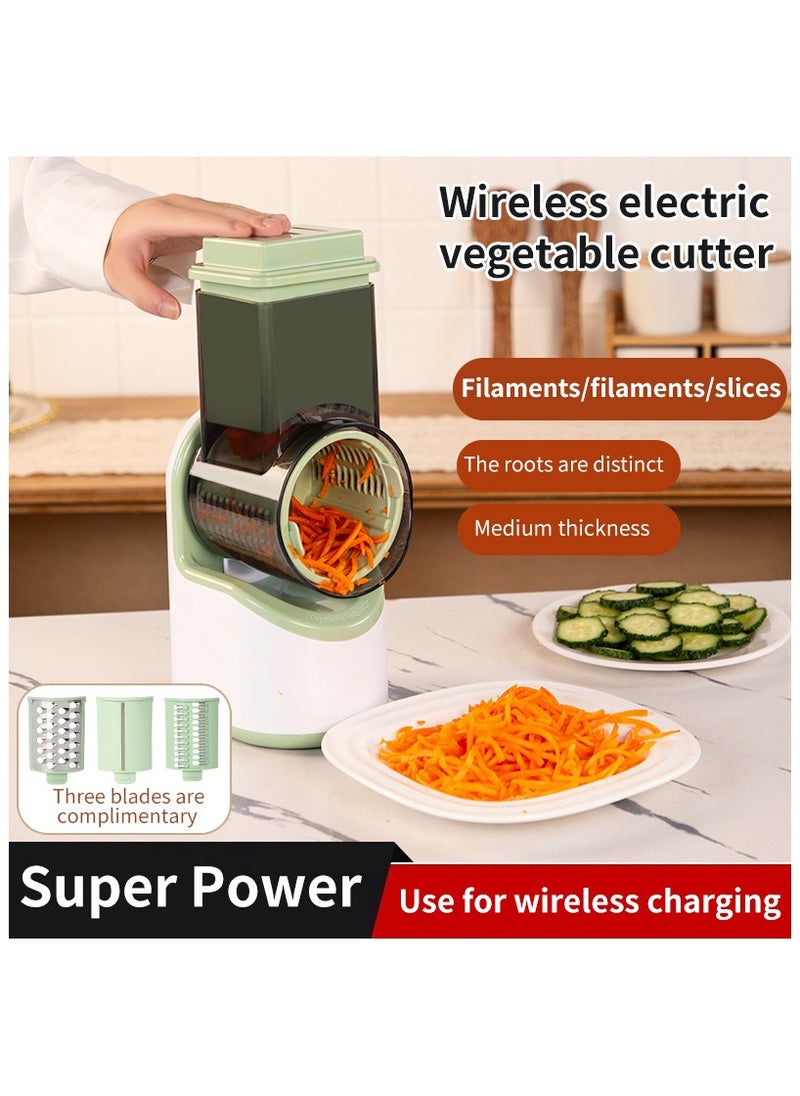 Multi-functional electric vegetable cutter household kitchen automatic shredding slicing injury prevention hand roller vegetable cutter shaver