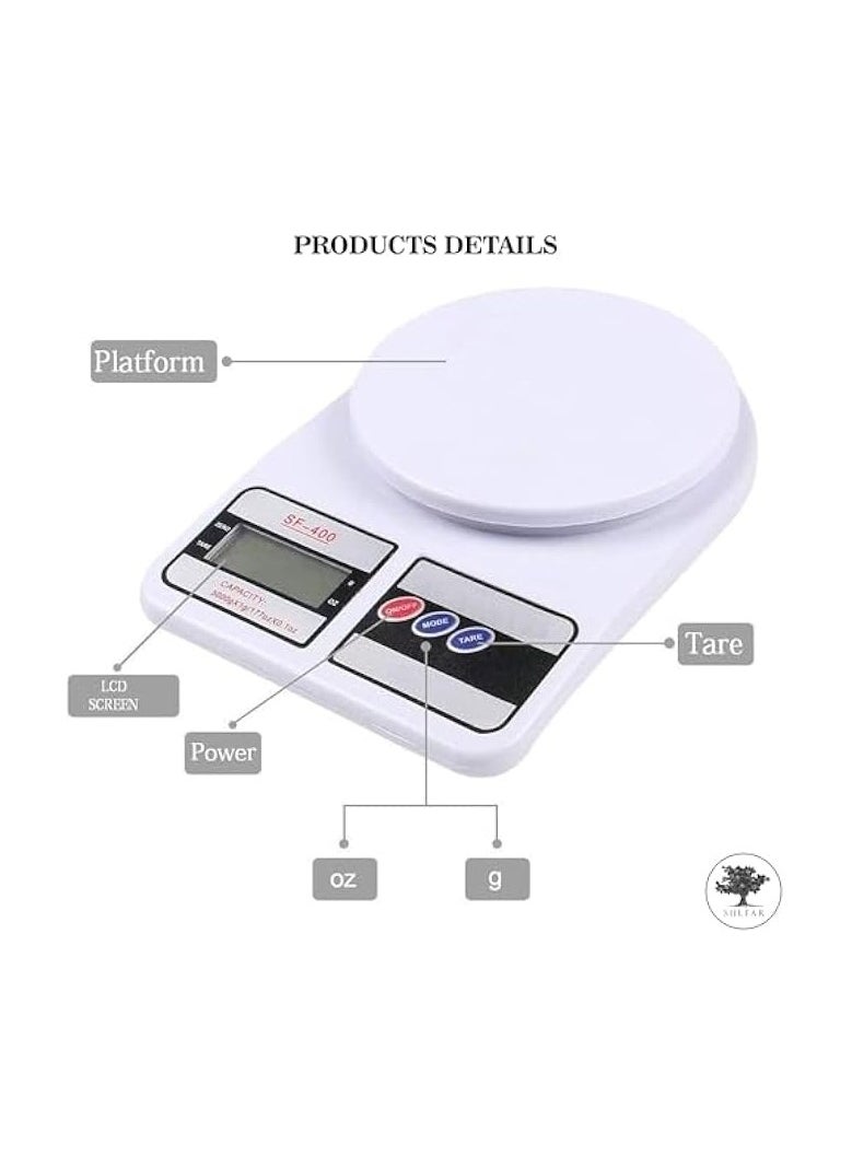 Electronic Digital Kitchen Scale Portable Multi function Food Scale, High Precision for Perfect Meal, Auto Calibrate Function, High Accuracy