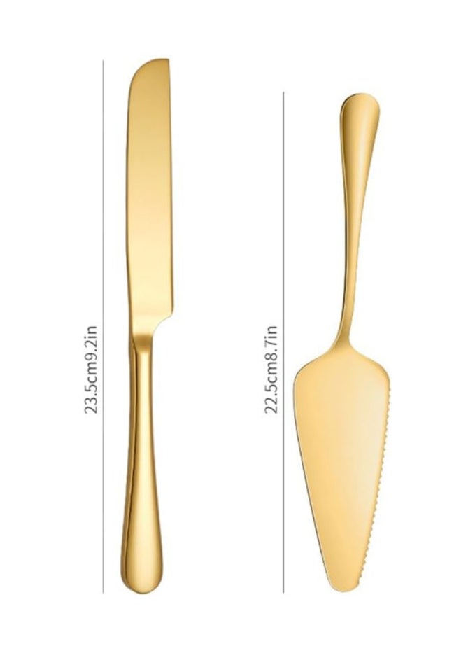 Golden Wedding Cake Cutting Set