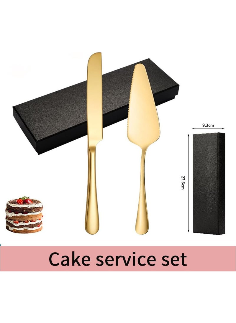 Golden Wedding Cake Cutting Set