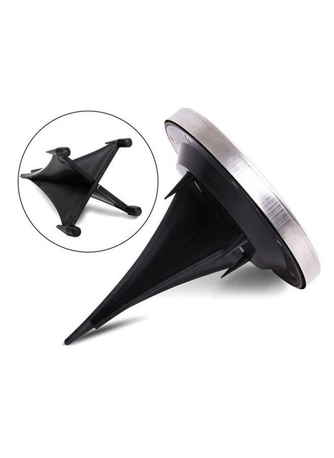 4-Piece 8 LED Solar Power Garden Light Silver/Black