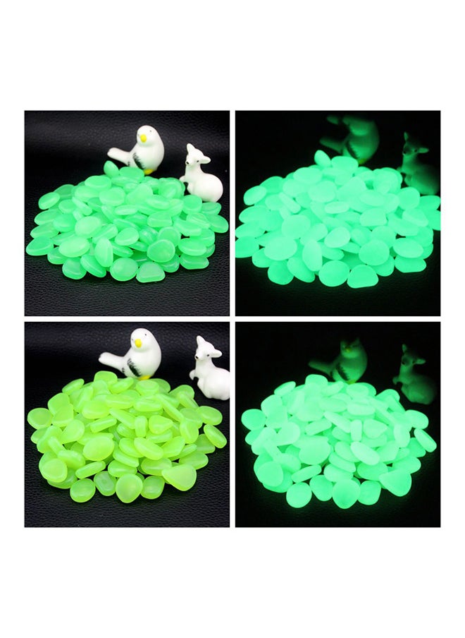 100-Piece Glow-In-The-Dark Fish Tank Pebble Set White