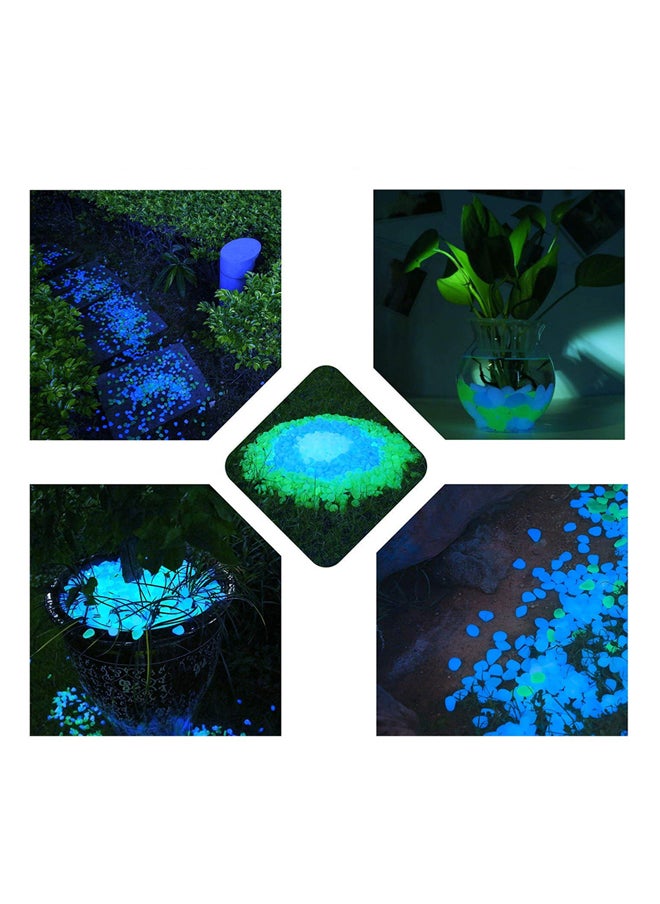 100-Piece Glow-In-The-Dark Fish Tank Pebble Set White