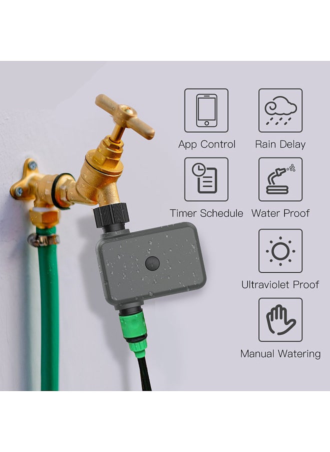 Intelligent Tuya APP BT Water Timer Rain Delay Programmable Irrigation Timer with Automatic and Manual Watering Hub Required