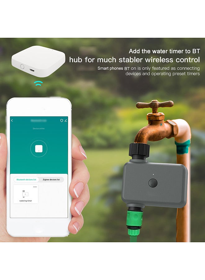 Intelligent Tuya APP BT Water Timer Rain Delay Programmable Irrigation Timer with Automatic and Manual Watering Hub Required