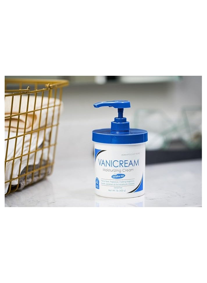 Vanicream Moisturizing Skin Cream with Pump Dispenser - 16 fl oz (1 lb) (453 g)- Moisturizer Formulated Without Common Irritants for Those with Sensitive Skin