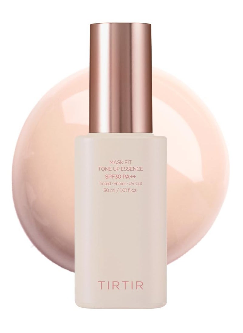 TIRTIR Mask Fit Tone Up Essence | Tinted Moisturizer, All-in-one base, Glass skin look, Deep Hydration, Long-lasting, Natural Coverage, Lightweight, Make-up free look, 1.01 fl.oz. (Beige)