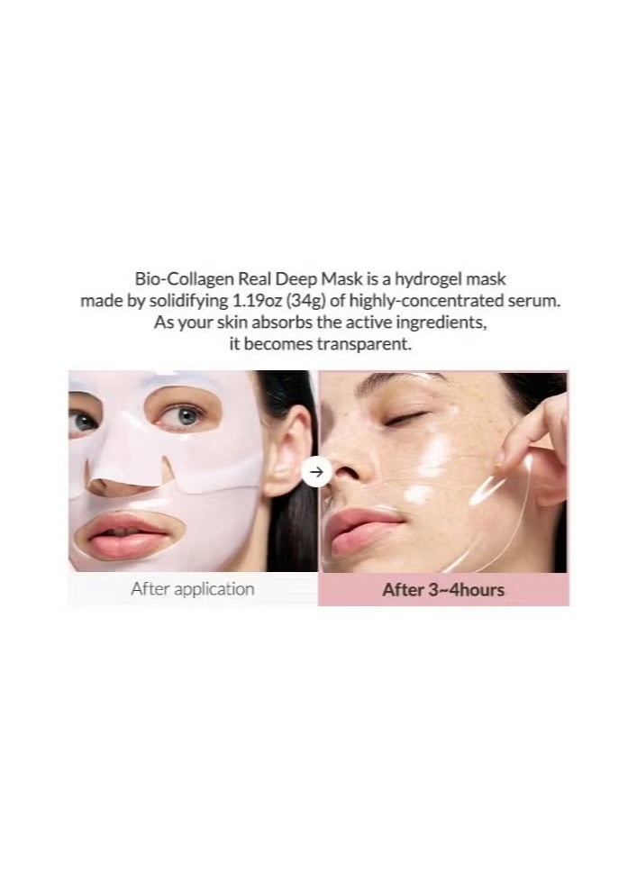 BIODANCE Bio-Collagen Real Deep Mask, Hydrating Overnight Mask, Pore Minimizing, Elasticity Improvement, 34g x4ea