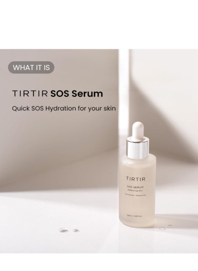 SOS Serum - Radiant Glow Boosting Face Serum - Plumping, Anti Aging, Hydrating - Visibly Smooth and Glowy Skin - Fragrance Free Serum for All Skin Types, 1.69 fl.oz.