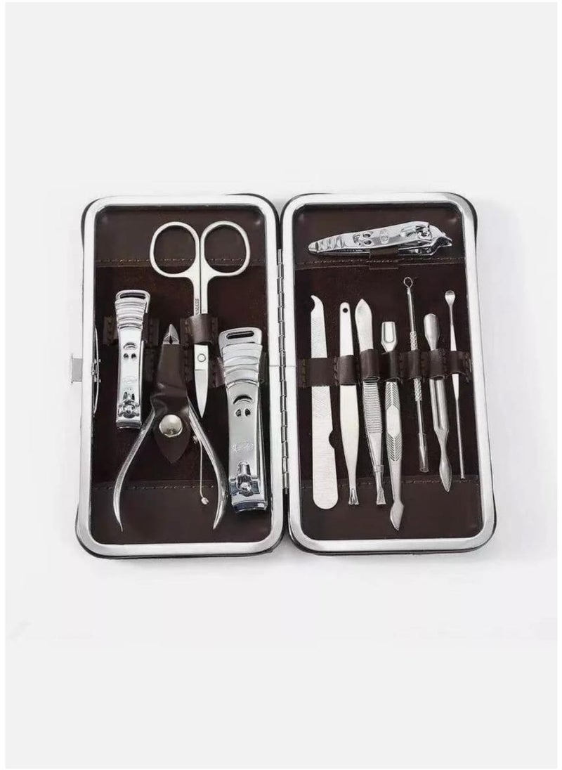 12PCS set Pedicure Manicure Set - Nail Clippers, Cuticle Trimmer, Cleaner & Grooming Kit, Professional Case for Home or Travel