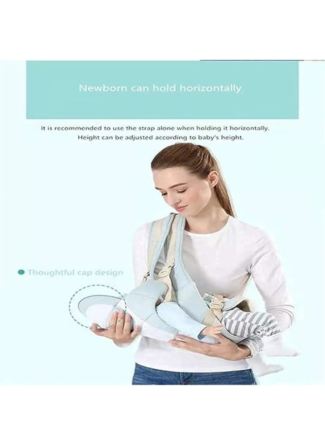 Multifunctional Waist Stool Hip Seat Carrier For 0 - 36 Months, Green/Grey