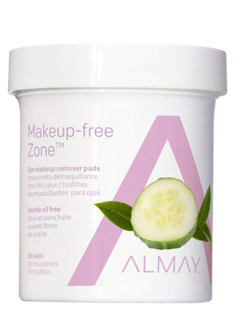 Almay Oil Free Eye Makeup Remover Pads, 80 Counts