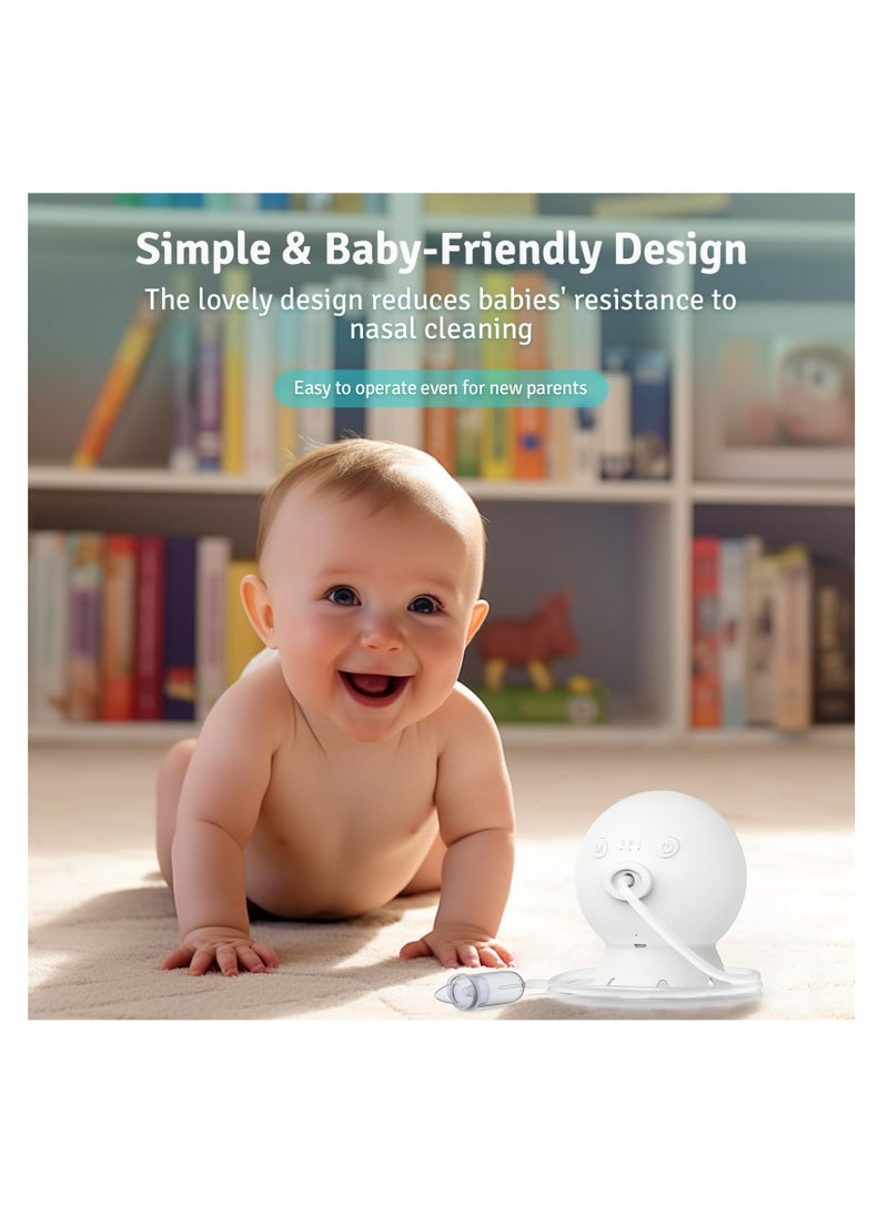 SYOSI, Electric Nasal Aspirator for Baby, Professional Grade, Mute and Rechargeable Nose Sucker for Toddlers, Automatic Newborn Snot Sucker, Nose Cleaner