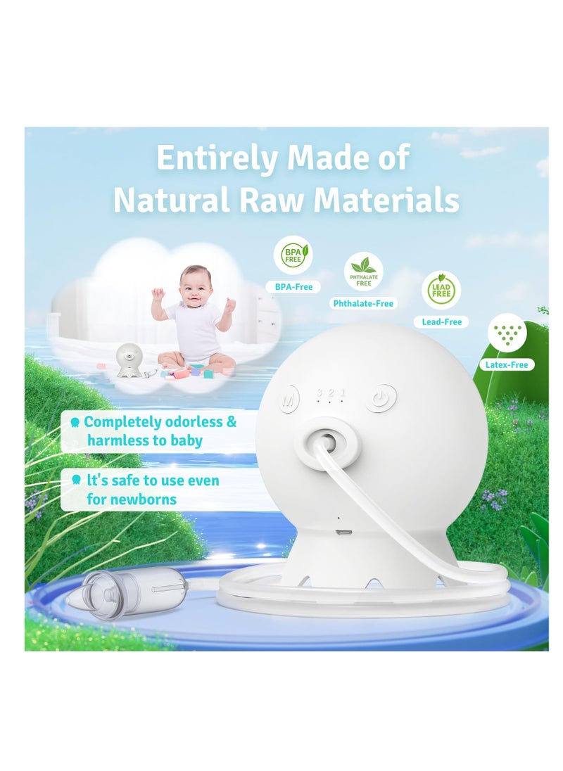 SYOSI, Electric Nasal Aspirator for Baby, Professional Grade, Mute and Rechargeable Nose Sucker for Toddlers, Automatic Newborn Snot Sucker, Nose Cleaner