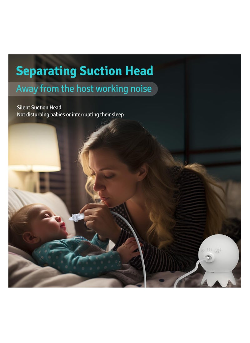 Electric Nasal Aspirator for Baby, Professional Grade, Mute and Rechargeable Nose Sucker for Toddlers, Automatic Newborn Snot Sucker, Nose Cleaner