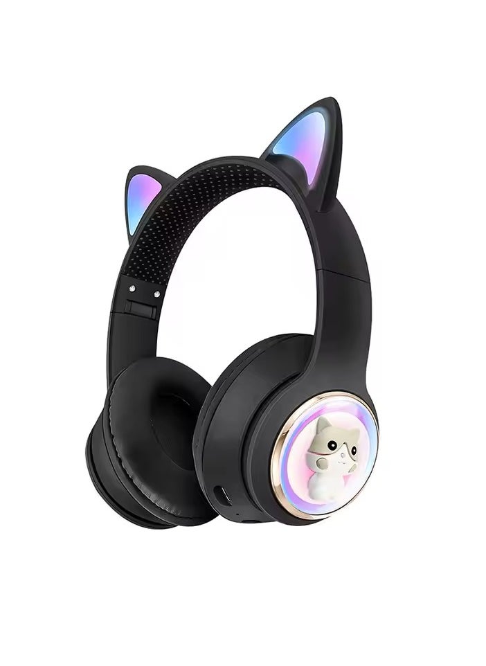 Bluetooth Headset Plus Cat Design Wireless Ears Illuminated Stylish  Over-Ear Headset