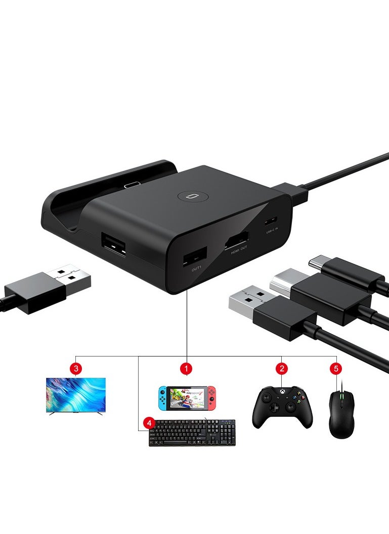 Docking Station for Nintendo Switch, Charging Dock 4K HDMI TV Adapter Charger Set Replacement Compatible with Official Nintendo Switch Dock (No Charging Cable)