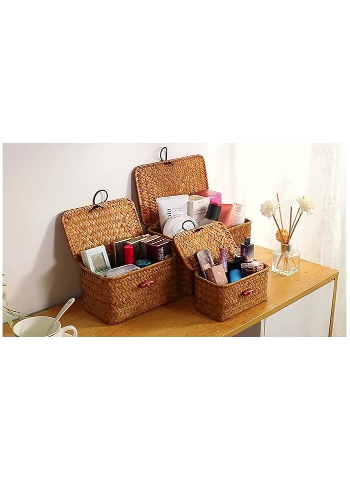 Premium Handwoven Natural Storage Baskets Set of 3