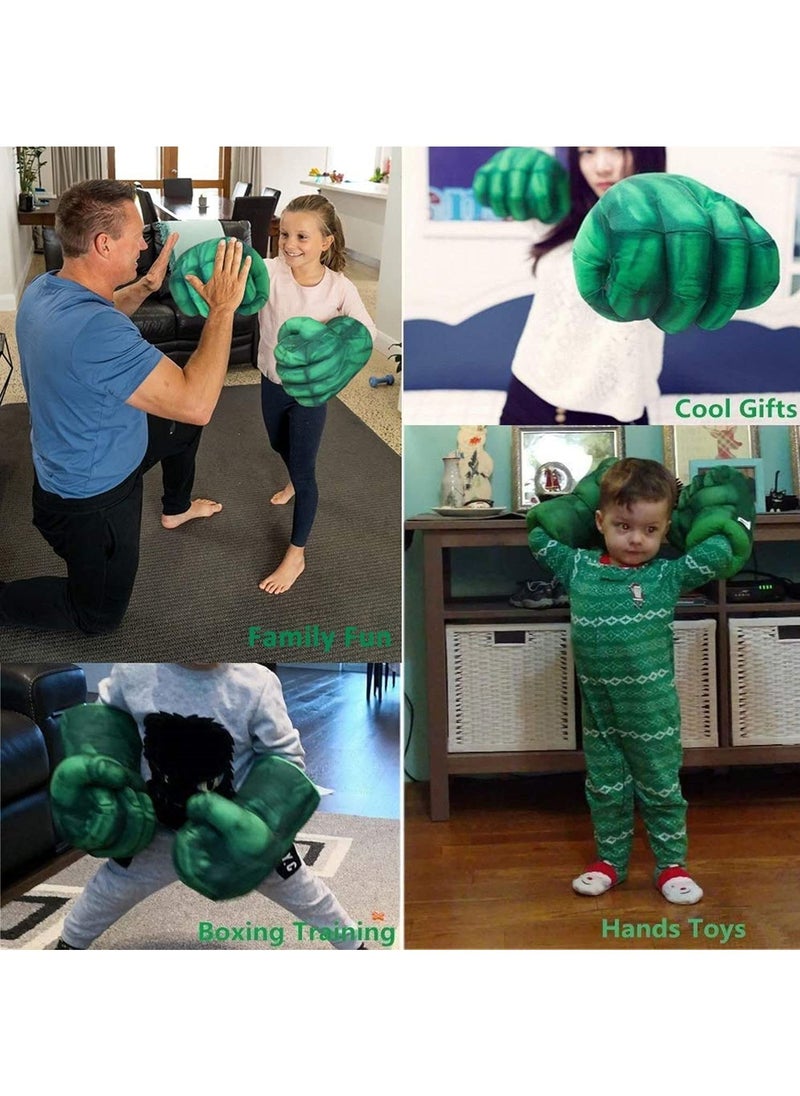 Marvel Hulk Smash Hands Fists Big Soft Plush Kid Boxing toys Training Gloves Pair Costume