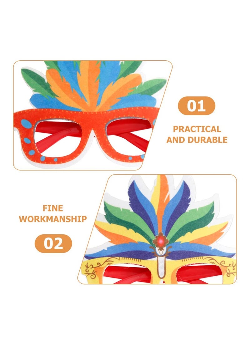 6pcs Fun Colorful Sunglasses for Carnival Parties Hawaiian Style Novelty Glasses Perfect for Dress Up Masquerades