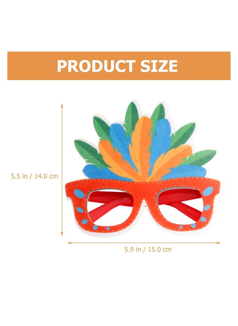 6pcs Fun Colorful Sunglasses for Carnival Parties Hawaiian Style Novelty Glasses Perfect for Dress Up Masquerades