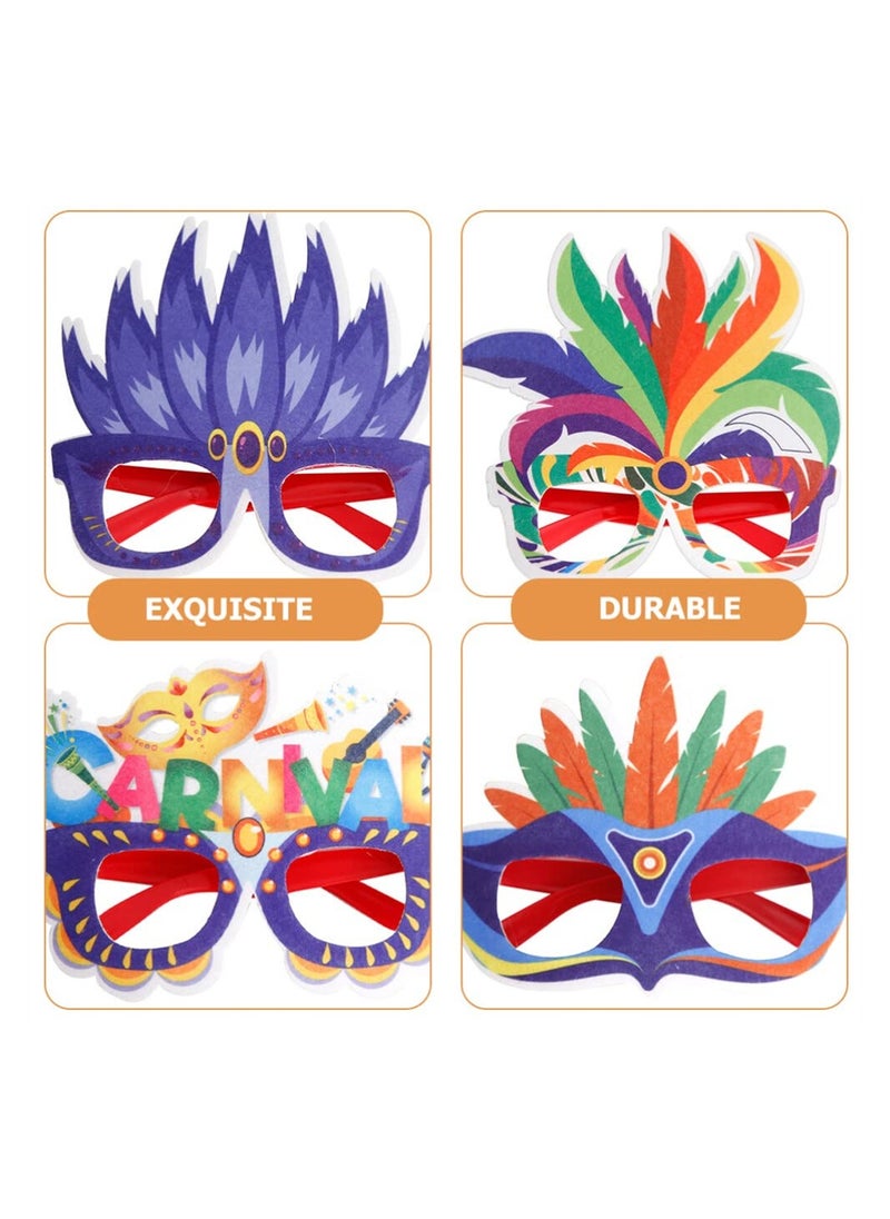 6pcs Fun Colorful Sunglasses for Carnival Parties Hawaiian Style Novelty Glasses Perfect for Dress Up Masquerades