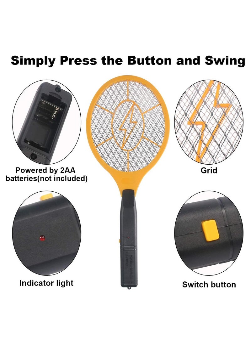 2 Pack Fly Swatter Bug Zapper Racket Battery Operated, Mosquito Indoor Outdoor Fly Insect Catcher Zapper Rackets