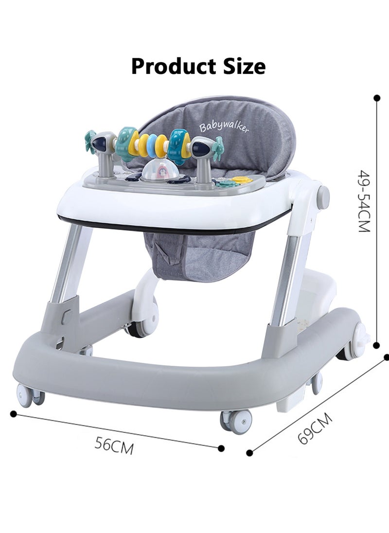 3 In 1 Baby Walker With Adjustable Height & Musical Toy, 6 - 18 Months