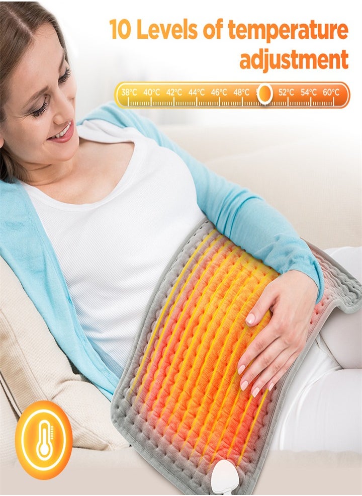 New ten-speed therapy, electric heating belt, multi-function heating pad, waist heating pad, with LCD controller, electric heating pad, used to relieve menstrual back pain and cramps, machine washable