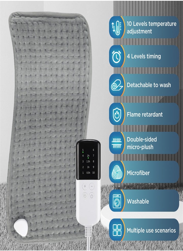 New ten-speed therapy, electric heating belt, multi-function heating pad, waist heating pad, with LCD controller, electric heating pad, used to relieve menstrual back pain and cramps, machine washable