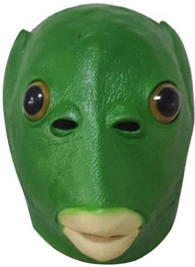 Green Fish Head Mask green 30.00x2.00x25.00cm