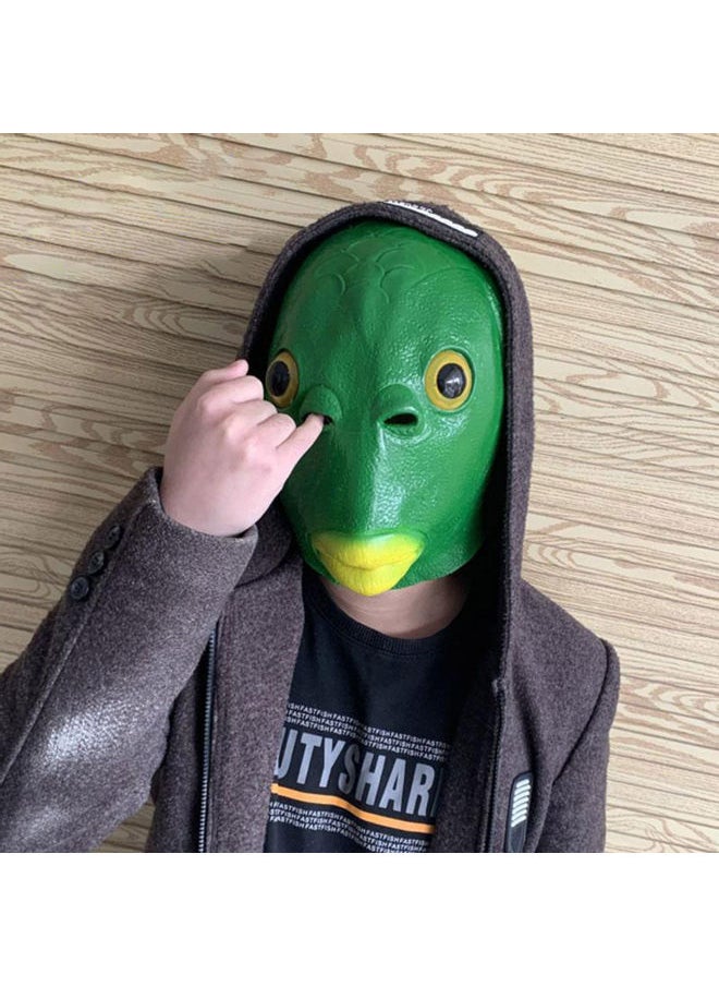 Green Fish Head Mask green 30.00x2.00x25.00cm