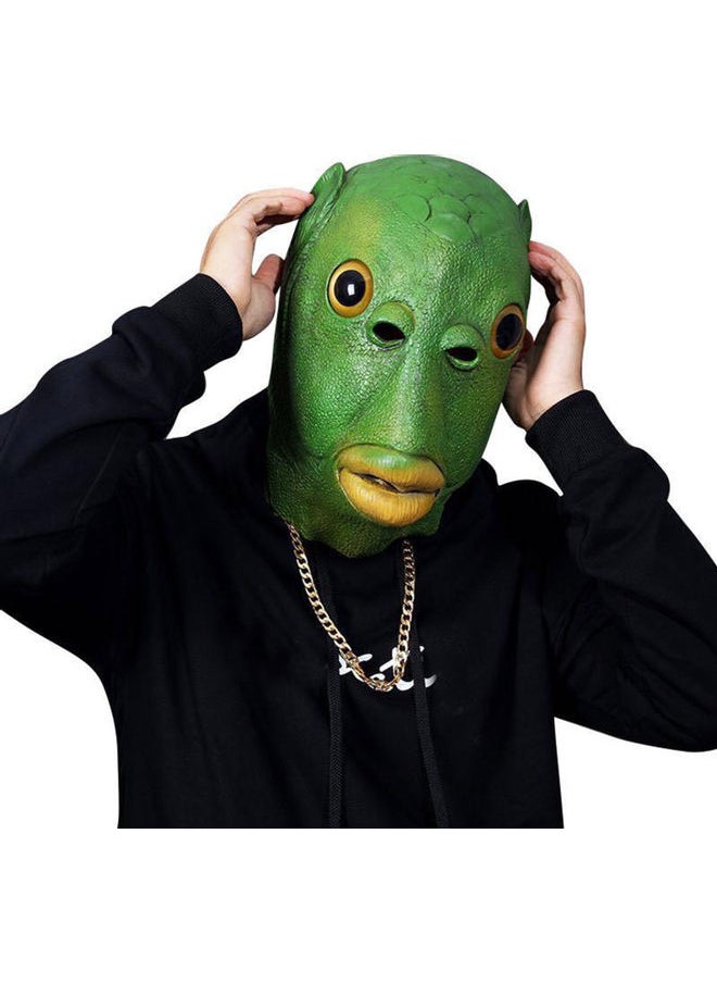 Green Fish Head Mask green 30.00x2.00x25.00cm